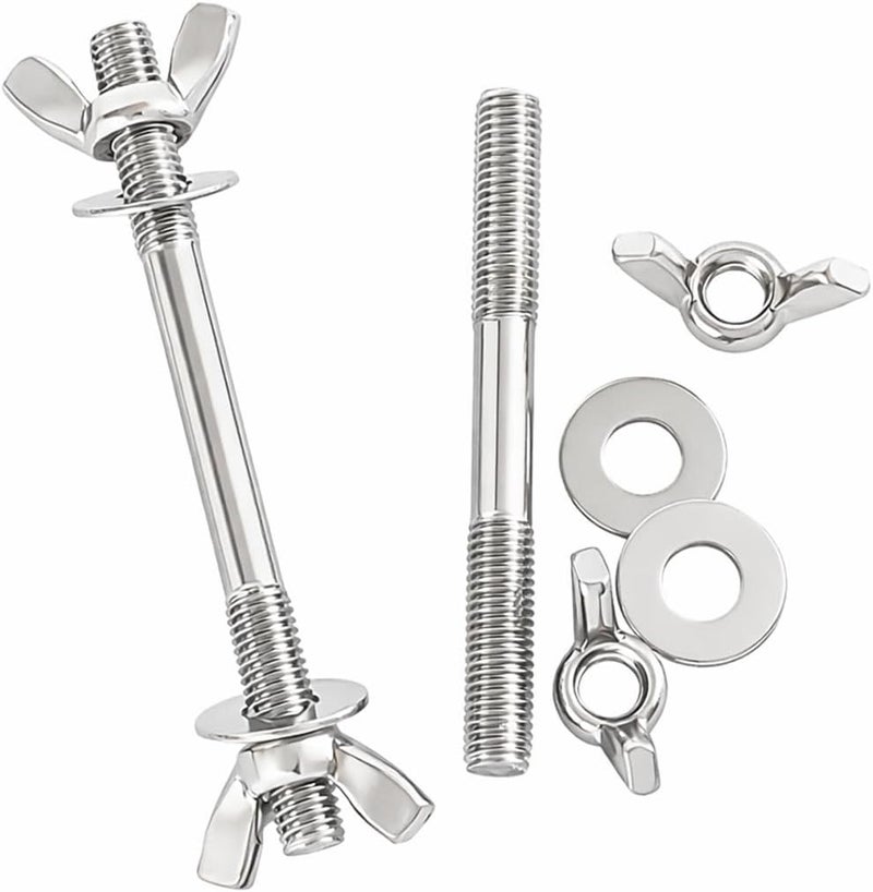 Sandfren 2PCS Car Air Cleaner Stud Kit, Stainless Steel Vehicle Air Cleaning Mounting Bolt, Performance Automotive Carburetor Stud Wing Nut Adapter Set Accessories, Universal Fit (5.91 x 0.20 inches) - Image 5